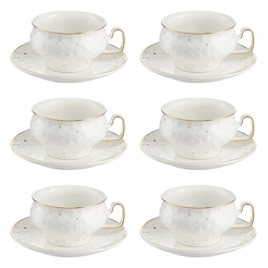 Zestaw filiżanek porcelanowych 280 ml 6 sztuk FIORELLA