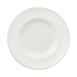 Talerz obiadowy na zupę porcelanowy ze złotą obwódką