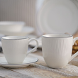 Zestaw śniadaniowy dla 2 osób porcelanowy BONITA BLACK 8