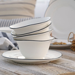 Zestaw śniadaniowy dla 2 osób porcelanowy BONITA BLACK 6