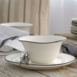 Zestaw śniadaniowy dla 2 osób porcelanowy BONITA BLACK 1