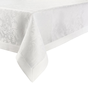 Obrus biały 140 x 260 cm żakardowy RITA