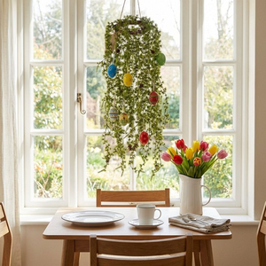 Wiszący wianek świąteczny LED 16 cm z gałązkami 70 cm