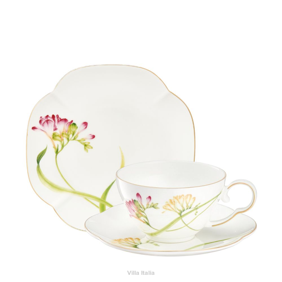 elegancki zestaw z porcelany ręcznie zdobiony złotem