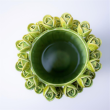 Zielony wazon porcelanowy 23 cm TULIPE 3