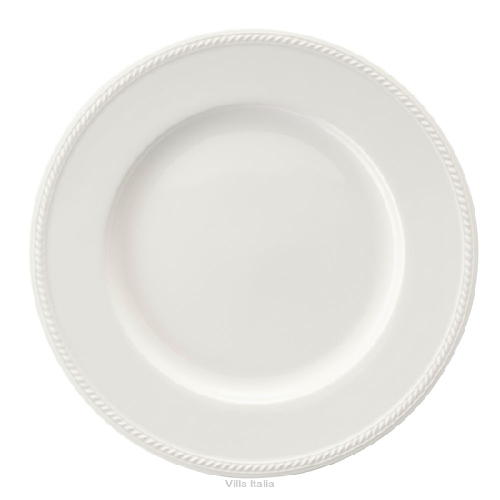 elegancki biały talerz ceramiczny 27 cm