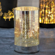 Lampion srebrny szklany NOTTE - LED 2