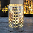Lampion srebrny szklany NOTTE - LED 2