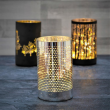 Lampion srebrny szklany NOTTE - LED 3
