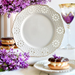 Serwis obiadowo kawowy na 6 osób porcelanowy LORETTA 10