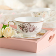 filiżanka porcelanowa w kwiatki ręcznie malowana złotem 