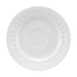 Spodek pod filiżankę 16 cm porcelanowy MESYNA WHITE