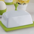 Maselnica porcelanowa 21 x 11 cm z silikonem zielonym SUNNY 5