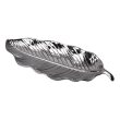 Talerz srebrny liść dekoracyjny 43 cm  FIORD 1
