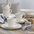 Komplet filiżanek porcelanowych 220 ml ze spodkiem BONITA BLACK 6