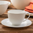 Filiżanka do kawy herbaty porcelanowa 250 ml ze spodkiem BARI GOLD 1
