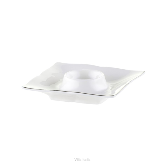 Kieliszek porcelanowy na jajko 10x10 cm COMO PLATIN