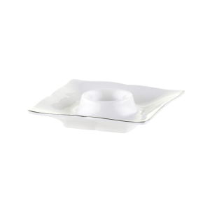 Kieliszek porcelanowy na jajko 10x10 cm COMO PLATIN
