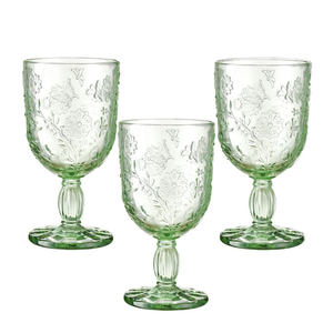 Kieliszki do wody zielone 280 ml 6 sztuk MERIDA