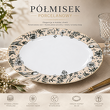 Półmisek porcelanowy owalny 40 cm – elegancki wzór kwiatowy