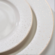Salaterka porcelanowa 23 cm złota linia GOLDEN SAND 1