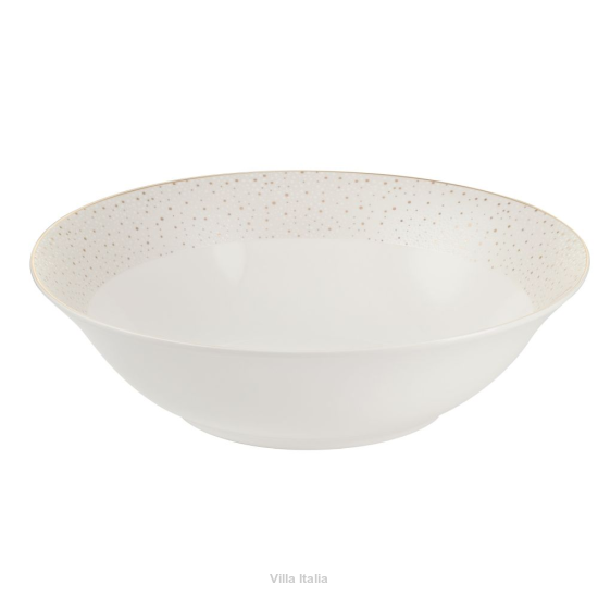 Salaterka porcelanowa 23 cm złota linia GOLDEN SAND