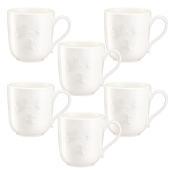 Zestaw kubków porcelanowych 300 ml 6 sztuk VANESSA