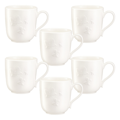 Zestaw kubków porcelanowych 300 ml 6 sztuk VANESSA