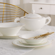 Talerz płytki porcelanowy 28 cm NAOMI GOLD 8