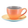 Filiżanka bez spodka porcelanowa 220 ml BORNEO grey-orange 1
