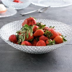 Misa na owoce 30 cm szklana salaterka DIAMOND