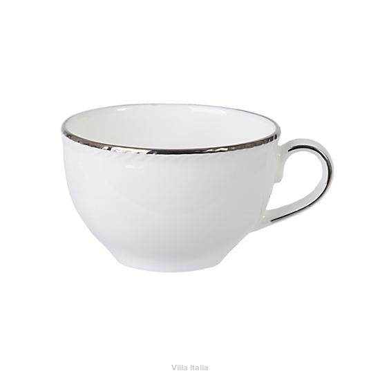 filiżanka porcelanowa z platyną bez spodka