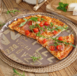 Talerz do pizzy 34 cm Półmisek okrągły szklany PIZZA Beige 6