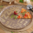 Talerz do pizzy 34 cm Półmisek okrągły szklany PIZZA Beige 7