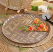 Talerz do pizzy 34 cm Półmisek okrągły szklany PIZZA Beige 4