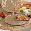 Talerz do pizzy 34 cm Półmisek okrągły szklany PIZZA Beige 3