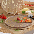 Talerze do pizzy beżowe