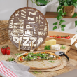 Talerz do pizzy 34 cm Półmisek okrągły szklany PIZZA Beige 8