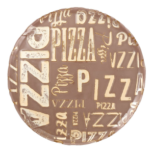 Talerz do pizzy 34 cm Półmisek okrągły szklany PIZZA Beige