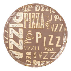 Talerz do pizzy 34 cm Półmisek okrągły szklany PIZZA Beige