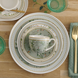 Filiżanka ze spodkiem porcelanowa 240 ml NORIKO GREEN 11