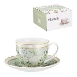 Filiżanka ze spodkiem porcelanowa 240 ml NORIKO GREEN