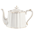Serwis do kawy herbaty porcelanowy na 6 osób z dzbankiem CLARA Gold Ivory 2