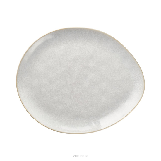 ręcznie szkliwiony i formowany talerz obiadowy - widok z góry