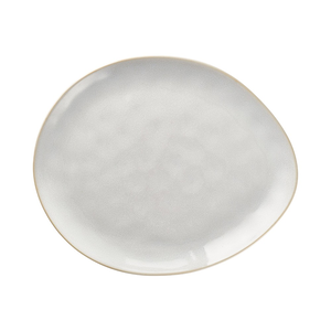 ręcznie szkliwiony i formowany talerz obiadowy - widok z góry