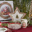 Zestaw do ciasta świąteczny na 6 osób porcelanowy CHRISTMAS TREE 11