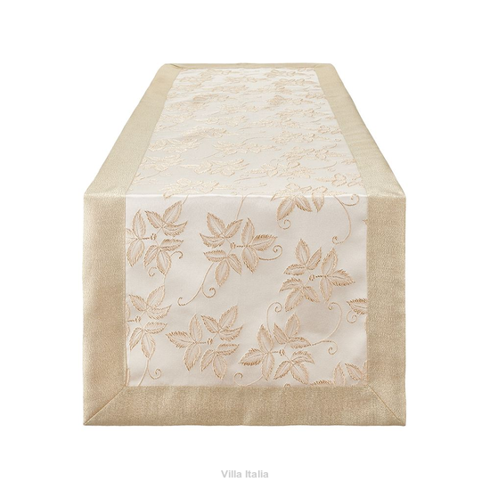 bieżnik jesienny beżowo złoty