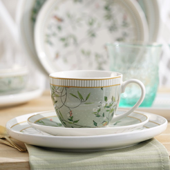 Serwis obiadowo kawowy porcelanowy na 6 osób NORIKO mix