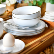 Miseczka śniadaniowa Salaterka 14,5 cm porcelanowa PLUS PLATIN 2