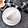 Serwis obiadowo kawowy porcelanowy na 6 osób ROMA white 16